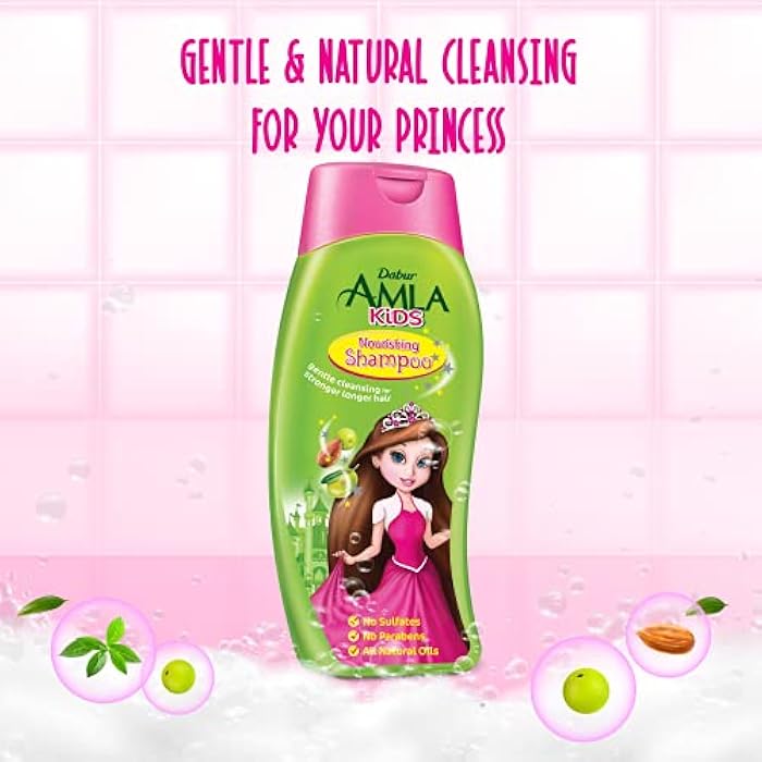 Dabur Amla Kids Nourishing Shampoo (200mL) | Gentle Cleansing for Strong and Long Hair | No Sulfates, No Parabens - Image 2